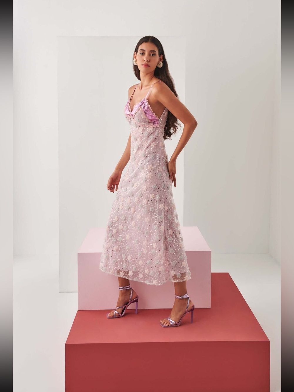 New Celia B Brine Sequin Midi Dress Size S
